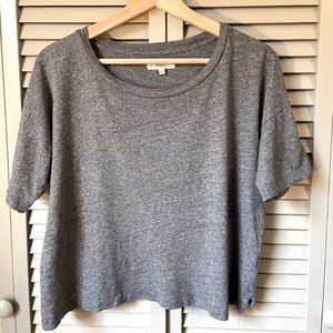 Madewell gray crop tshirt